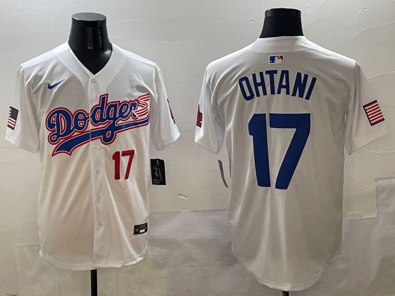 Men Los Angeles Dodgers #17 Ohtani White Second generation Joint Name Nike 2025 MLB Jersey style 3->los angeles dodgers->MLB Jersey